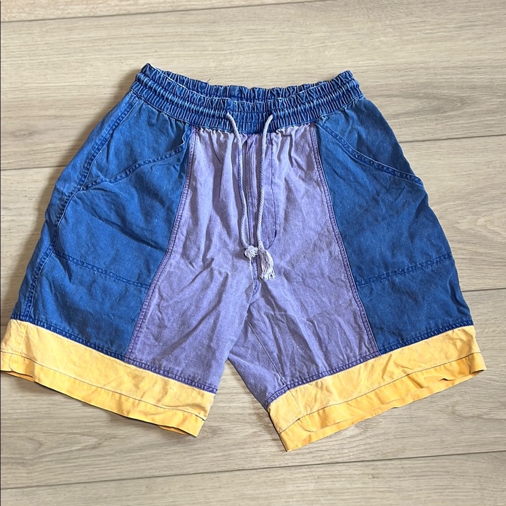 Vintage 90s Graffiti Sport Colorblock High waisted Shorts Size Medium Mens